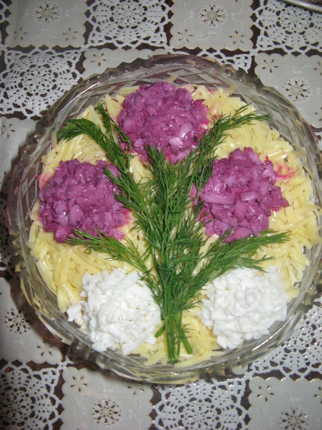 Салат Мимоза сирень